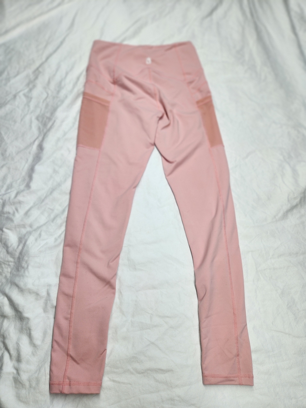 BuffBunny Blush Pink High-Waist Leggings with Side Pockets